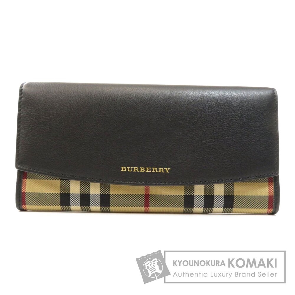 Burberry Check Nova Long Leather Wallet - Picture 2 of 8